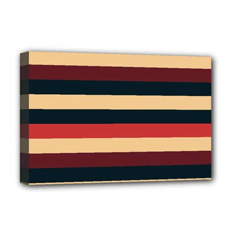 Seventies Stripes Deluxe Canvas 18  X 12  (stretched) by tmsartbazaar