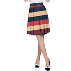 Seventies Stripes A-line Skirt by tmsartbazaar