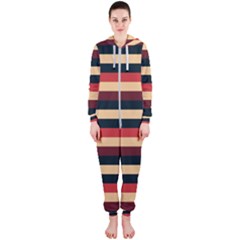 Seventies Stripes Hooded Jumpsuit (ladies)  by tmsartbazaar