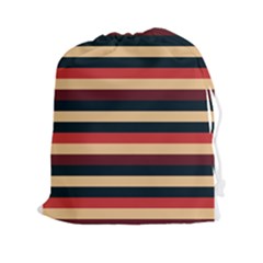 Seventies Stripes Drawstring Pouch (2xl) by tmsartbazaar