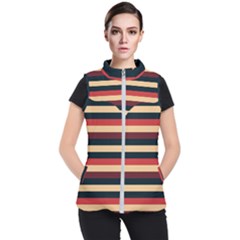 Seventies Stripes Women s Puffer Vest by tmsartbazaar