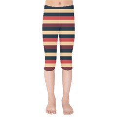 Seventies Stripes Kids  Capri Leggings  by tmsartbazaar