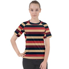 Seventies Stripes Women s Sport Raglan Tee