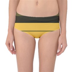 Vintage Yellow Mid-waist Bikini Bottoms by tmsartbazaar