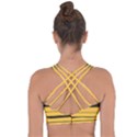 Vintage Yellow Cross String Back Sports Bra View2