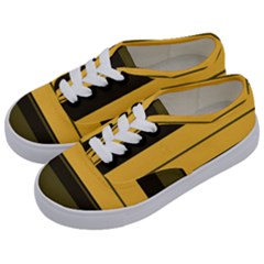 Vintage Yellow Kids  Classic Low Top Sneakers by tmsartbazaar