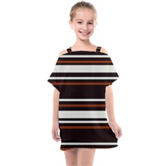 Classic Coffee Brown Kids  One Piece Chiffon Dress by tmsartbazaar