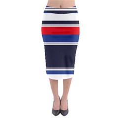 Casual Uniform Stripes Midi Pencil Skirt by tmsartbazaar