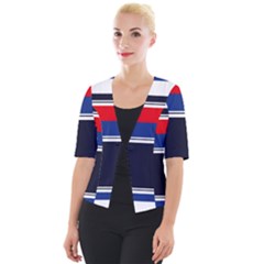 Casual Uniform Stripes Cropped Button Cardigan by tmsartbazaar