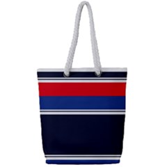 Casual Uniform Stripes Full Print Rope Handle Tote (small) by tmsartbazaar