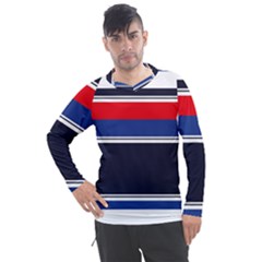 Casual Uniform Stripes Men s Pique Long Sleeve Tee