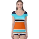 Tri Color Stripes Boyleg Leotard  View1