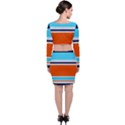 Tri Color Stripes Top and Skirt Sets View2