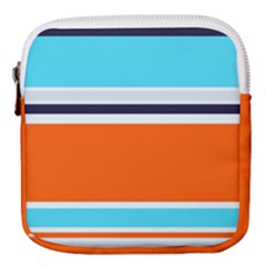 Tri Color Stripes Mini Square Pouch by tmsartbazaar