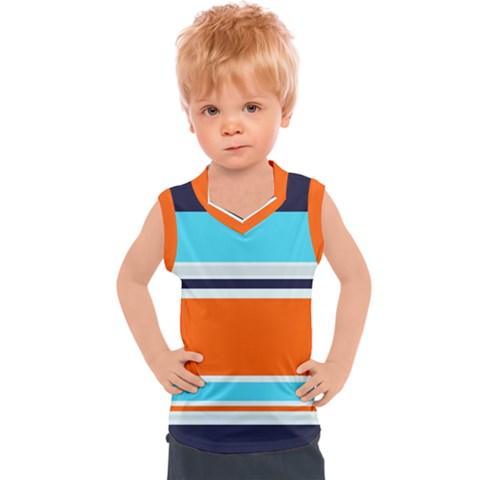 Tri Color Stripes Kids  Sport Tank Top by tmsartbazaar