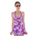 Spring Flowers Garden Halter Dress Swimsuit  View1