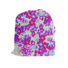 Spring Flowers Garden Drawstring Pouch (xl)