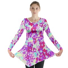 Spring Flowers Garden Long Sleeve Tunic 