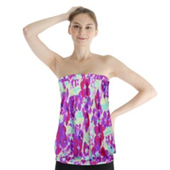 Spring Flowers Garden Strapless Top