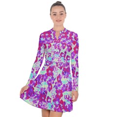 Spring Flowers Garden Long Sleeve Panel Dress by DinkovaArt