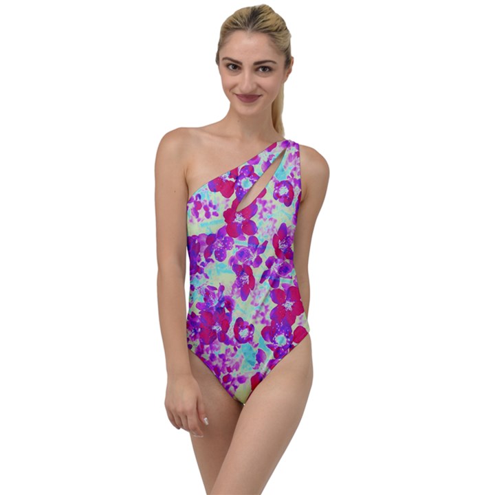 Spring Flowers Garden To One Side Swimsuit