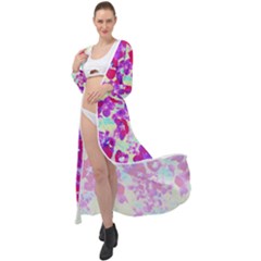 Spring Flowers Garden Maxi Chiffon Beach Wrap