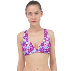 Spring Flowers Garden Classic Banded Bikini Top