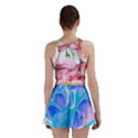 Ciclamen Flowers Blue Mini Skirt View2