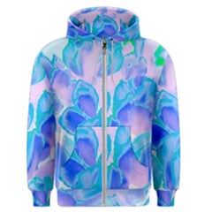 Ciclamen Flowers Blue Men s Zipper Hoodie