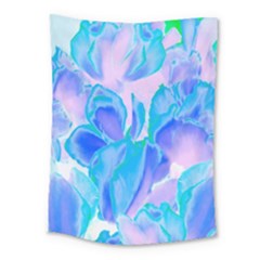 Ciclamen Flowers Blue Medium Tapestry