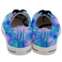 Ciclamen Flowers Blue Men s Low Top Canvas Sneakers View4