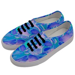 Ciclamen Flowers Blue Men s Classic Low Top Sneakers by DinkovaArt