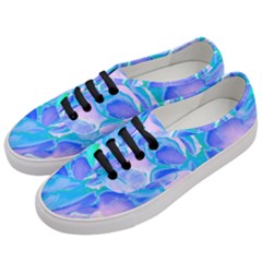 Ciclamen Flowers Blue Women s Classic Low Top Sneakers by DinkovaArt