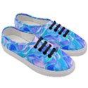 Ciclamen Flowers Blue Women s Classic Low Top Sneakers View3