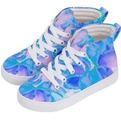 Ciclamen Flowers Blue Kids  Hi-top Skate Sneakers