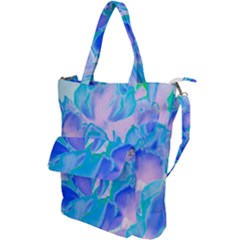 Ciclamen Flowers Blue Shoulder Tote Bag