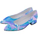 Ciclamen Flowers Blue Women s Block Heels  View2