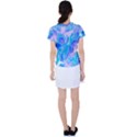 Ciclamen Flowers Blue Women s Sports Top View2