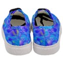 Blue Abstract Floral Paint Brush Strokes Women s Classic Low Top Sneakers View4