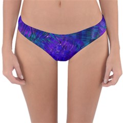 Indigo Abstract Art Reversible Hipster Bikini Bottoms by SpinnyChairDesigns