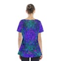 Indigo Abstract Art Skirt Hem Sports Top View2