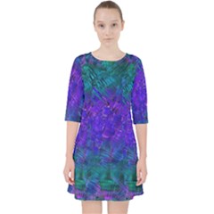 Indigo Abstract Art Pocket Dress by SpinnyChairDesigns