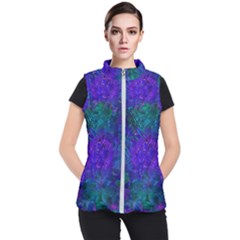 Indigo Abstract Art Women s Puffer Vest by SpinnyChairDesigns