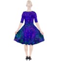 Indigo Abstract Art Quarter Sleeve A-Line Dress View2