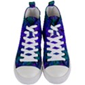 Indigo Abstract Art Women s Mid-Top Canvas Sneakers View1