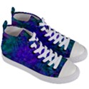 Indigo Abstract Art Women s Mid-Top Canvas Sneakers View3