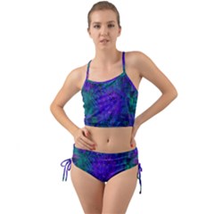 Indigo Abstract Art Mini Tank Bikini Set by SpinnyChairDesigns