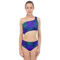 Indigo Abstract Art Spliced Up Two Piece Swimsuit View1