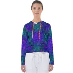 Indigo Abstract Art Women s Slouchy Sweat by SpinnyChairDesigns