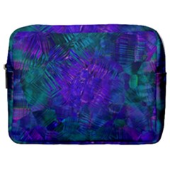 Indigo Abstract Art Make Up Pouch (large) by SpinnyChairDesigns